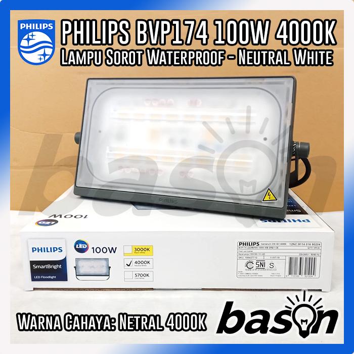 Gambar PHILIPS BVP174 100W LED Flood Light 9500lm Wide Beam - Netral dari Bason undefined Tokopedia
