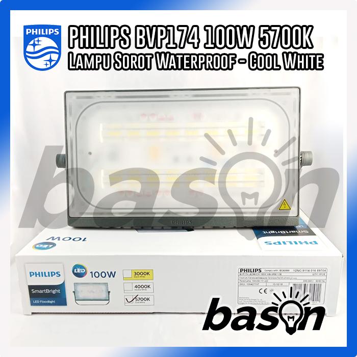 Gambar PHILIPS BVP174 100W LED Flood Light 9500lm Wide Beam - Putih dari Bason undefined Tokopedia