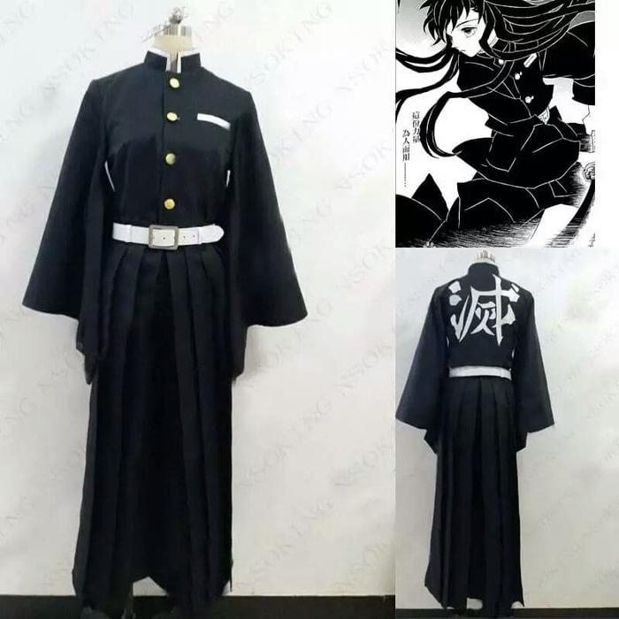 Jual COSTUME COSPLAY MUICHIRO TOKITO KIMETSU NO YAIBA HAORI YUKATA ...