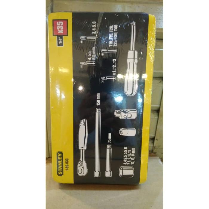 Gambar Stanley Hand Tool Kit 35 Pcs 1/4 Drive Socket & Bit Set- 89-033 Bagus dari AlzenaNET undefined Tokopedia