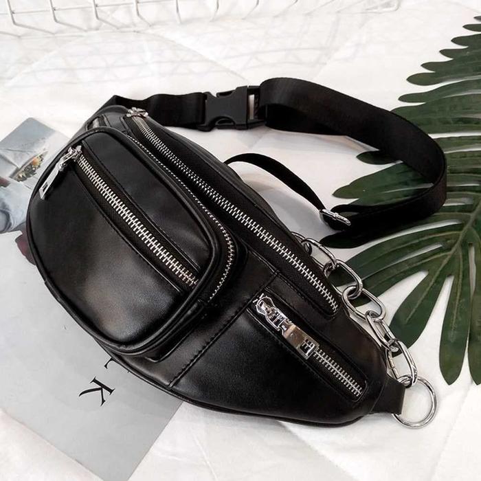 Gambar Tas Pinggang Selempang Waistbag Bahan Kulit Unisex Pria Atau Wanita dari GogoOlshope undefined Tokopedia