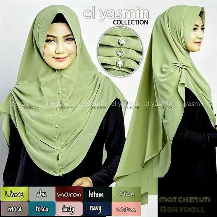 Gambar HIJAB INSTAN Yasmine - Lime dari Fashion Gamis Hijab undefined Tokopedia