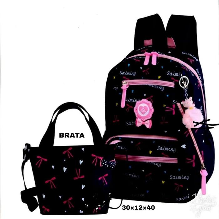 Gambar Tas ransel pita 3 in 1 set - Hitam dari Mardyshoes undefined Tokopedia