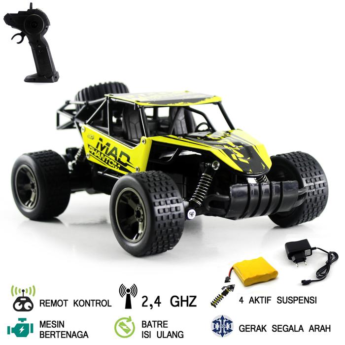 Gambar Mainan Mobil Remot Kontrol RC Cheetah Turbo - Kuning dari enandemshop undefined Tokopedia