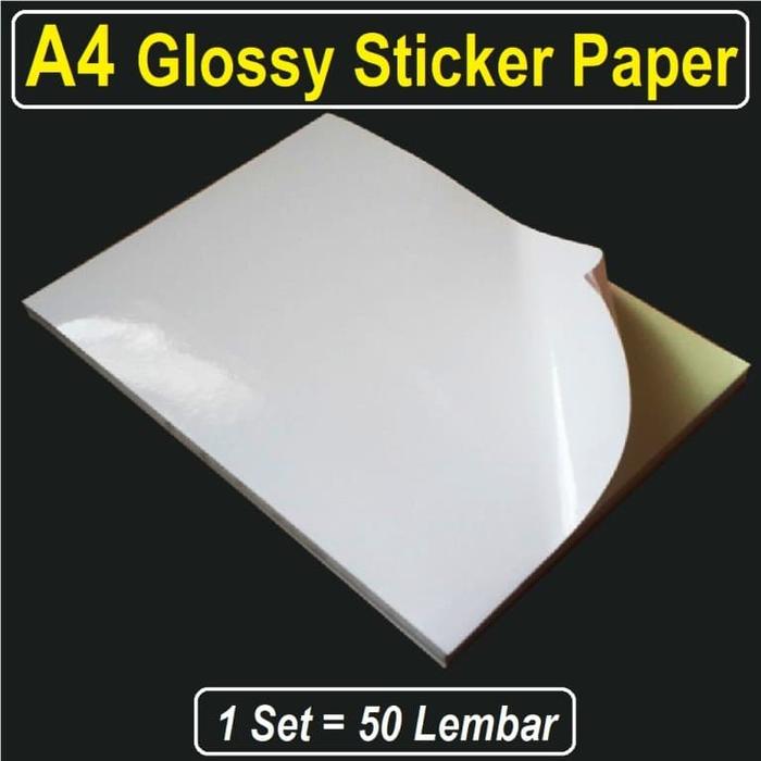 sticker glossy paper a4