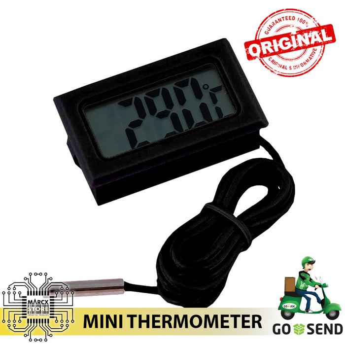 Gambar Mini Digital Thermometer Mini Alat ukur suhu Temperatur ruangan Air - Hitam dari Marcx.Store undefined Tokopedia