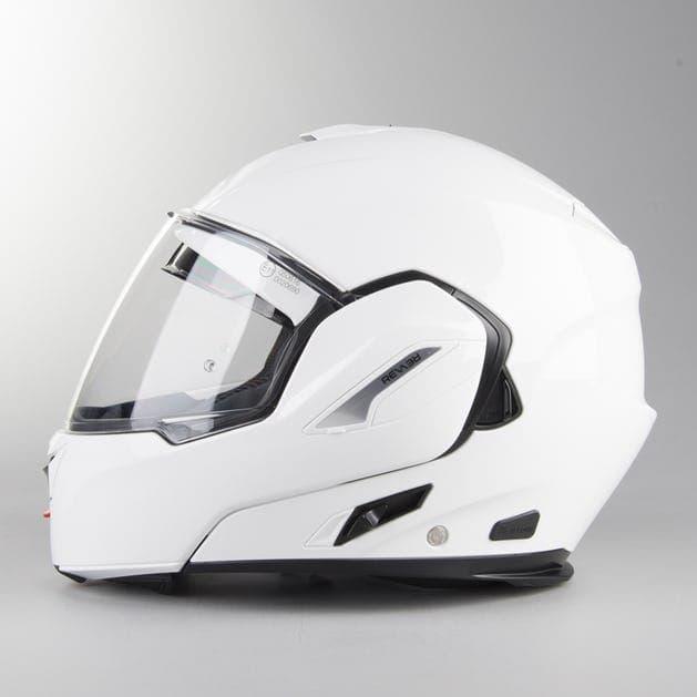 Promo Helm Airoh REV19 WHITE Automatic Modular Double Visor M