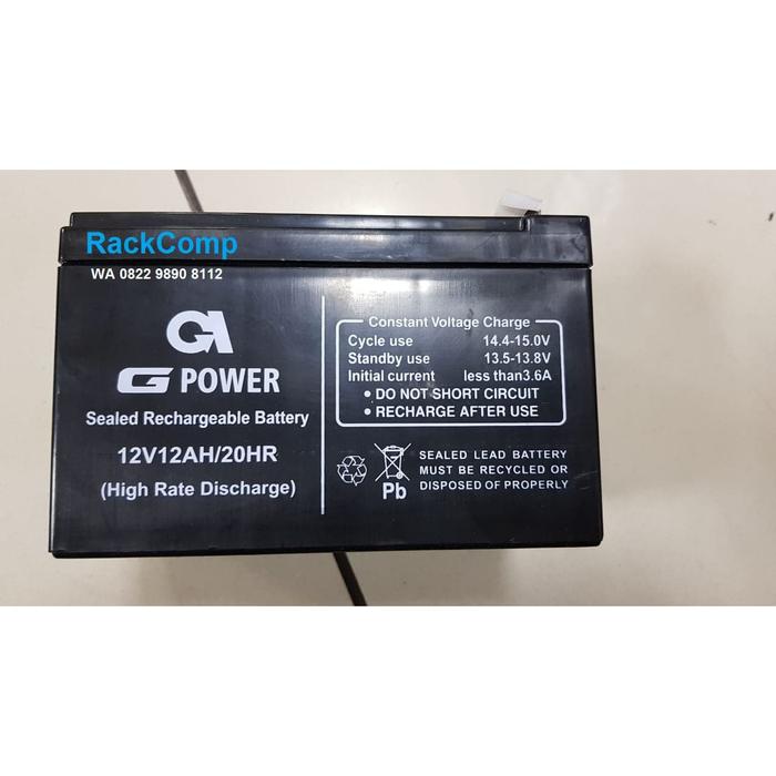Gambar Harga Promo Baterai UPS G POWER 12v 12ah / Batre Aki G Power 12v 12ah dari RComputindo undefined Tokopedia