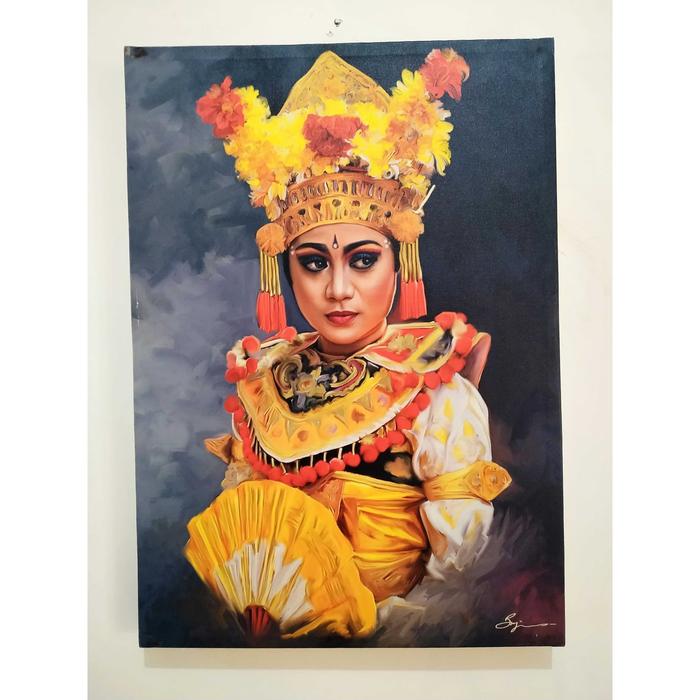Jual Lukisan Digital Penari Bali Ukuran 49 X 69 Cm Cetak Kanvas Kota Kediri Potelotartgallery Tokopedia