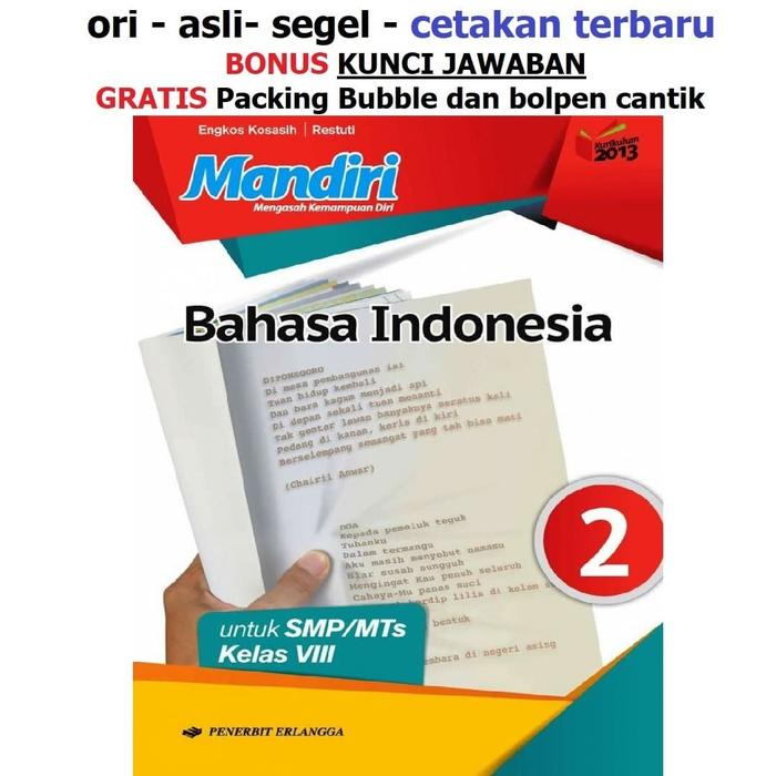 Jual Buku Mandiri Erlangga Bahasa Indonesia Kelas 8 Smp Kunci Jawaban Kab Tangerang Sahabat Buku Anak Tokopedia