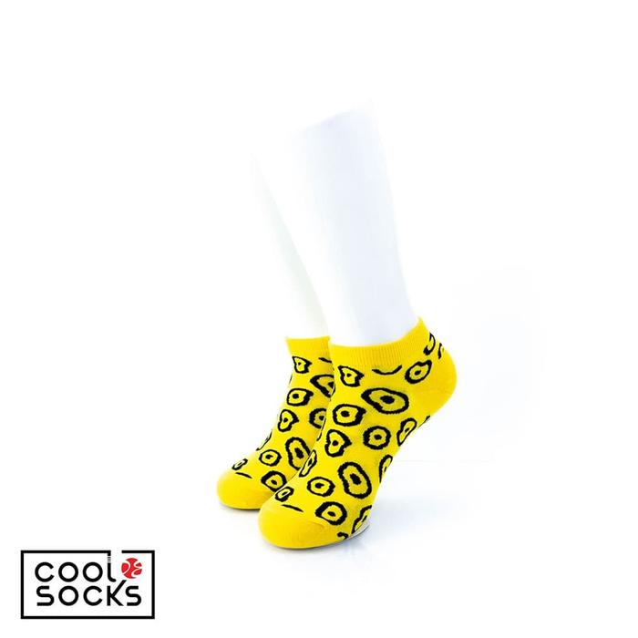 Gambar CoolDeSocks Original | Kaos Kaki Pendek - Leopard Print Yellow dari CoolDeSocks undefined Tokopedia