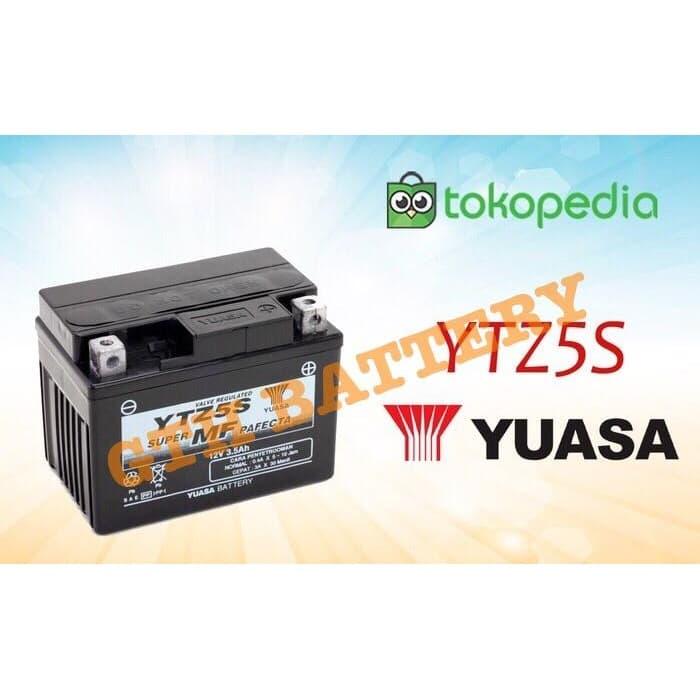 Gambar AKI MOTOR MF YUASA YTZ5S ( AKI KERING ) dari GTH Battery undefined Tokopedia