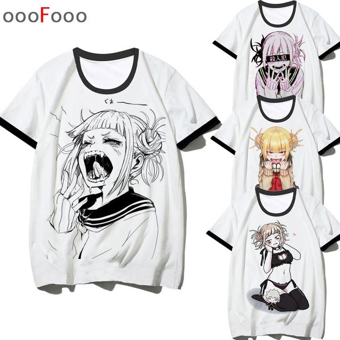 Jual Ahegao Print T Shirt Men Himiko 