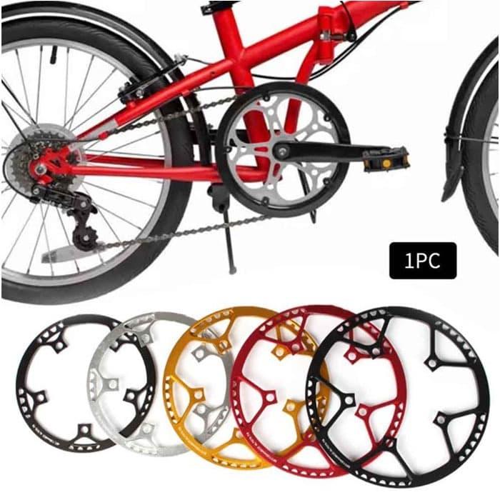 Gambar Litepro 5 Bolt BCD 130 56T Chainring With Guard SELI SEPEDA LIPAT - Red dari vesantra undefined Tokopedia