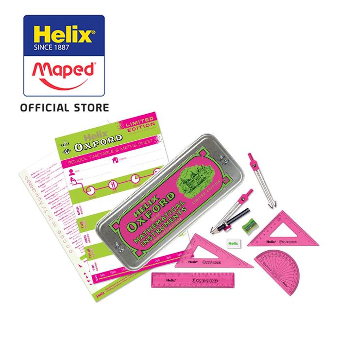 Gambar Helix Oxford Maths Set Clash - Hang Pack - Pink dari Maped Store undefined Tokopedia