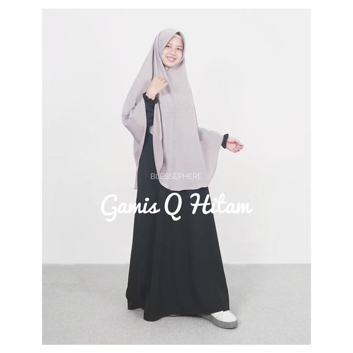 Gambar Gamis Q Hitam - Hitam, S dari blessephere undefined Tokopedia