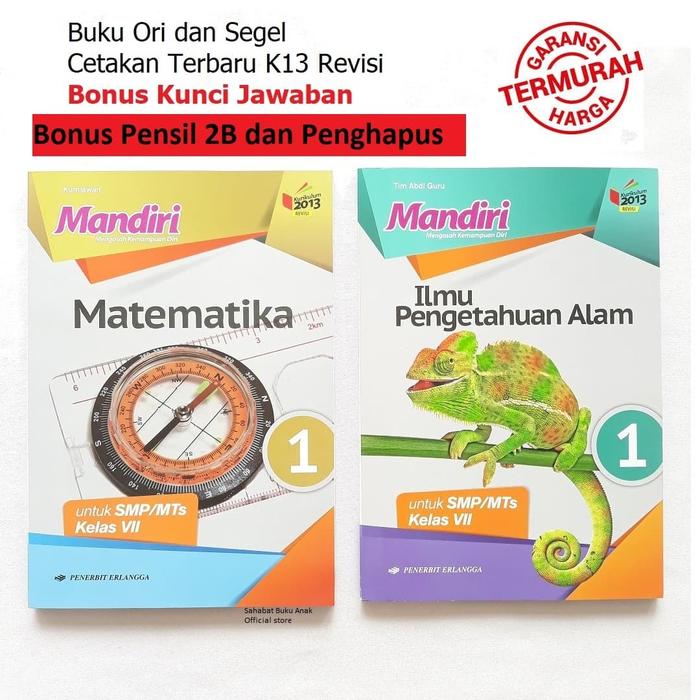 Jual Paket Buku Mandiri Erlangga Kelas 7 Ipa Matematika Kunci Jawaban Kab Tangerang Sahabat Buku Anak Tokopedia