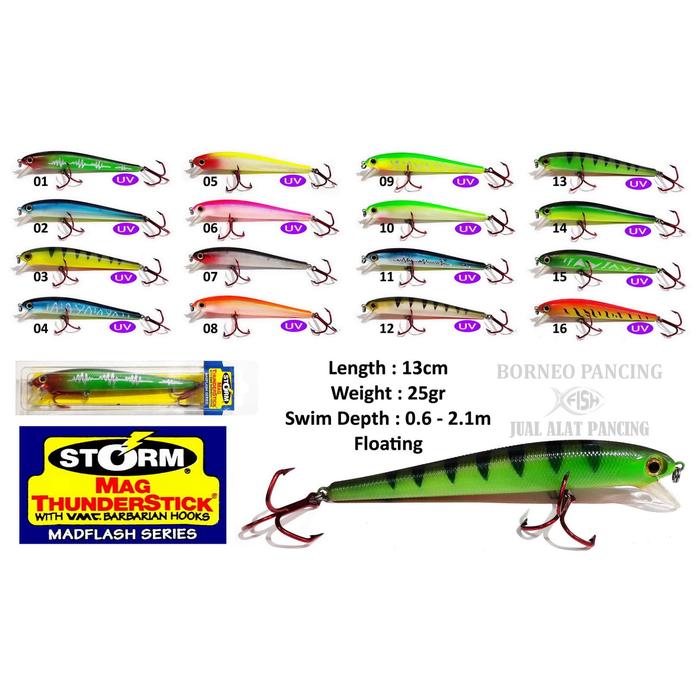 Gambar Umpan Minnow STORM MAG THUNDER STICK 13cm / 25gr ( FLOATING ) - #11 dari Jual Alat Pancing undefined Tokopedia