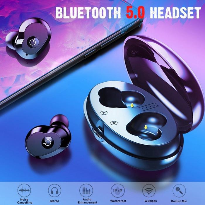 Jual WA02 TWS Bluetooth Headset IPX5 Waterproof Auto Pairing