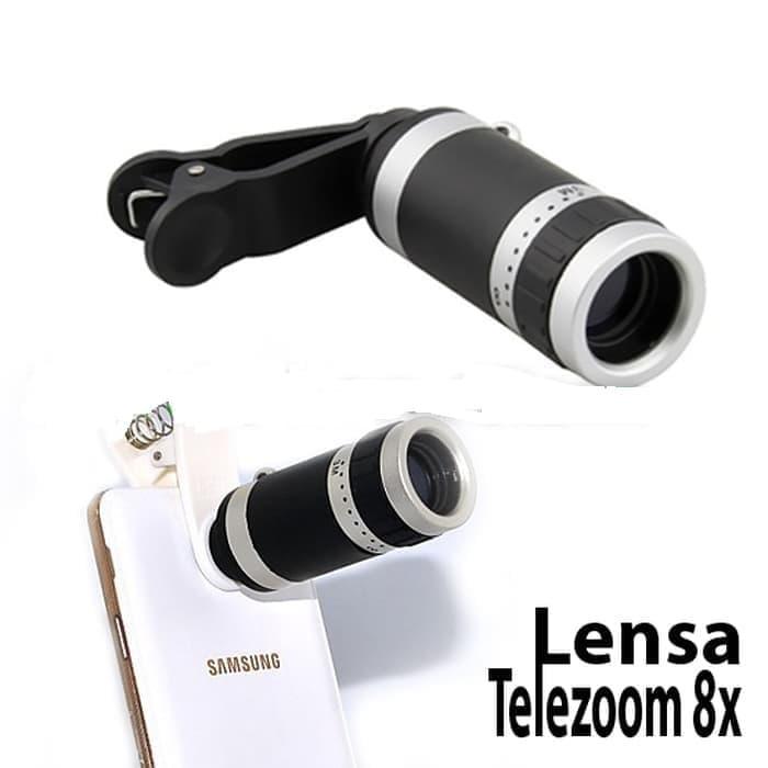 Gambar Lensa Tele Zoom 8x Universal Telescope Clip Jepit Mobile Phone dari Best Supplier undefined Tokopedia