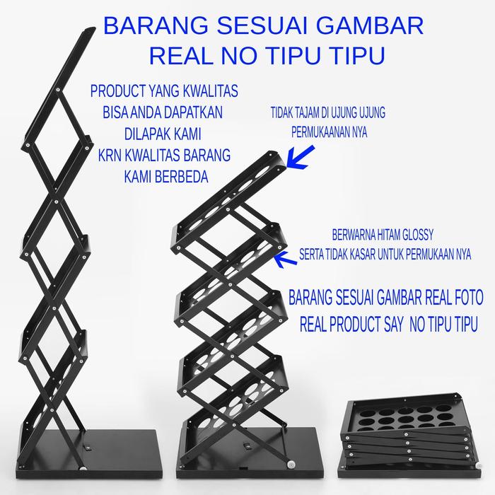 Jual rak brosur besi hitam 4 susun - Jakarta Utara - Pumapromosindo ...