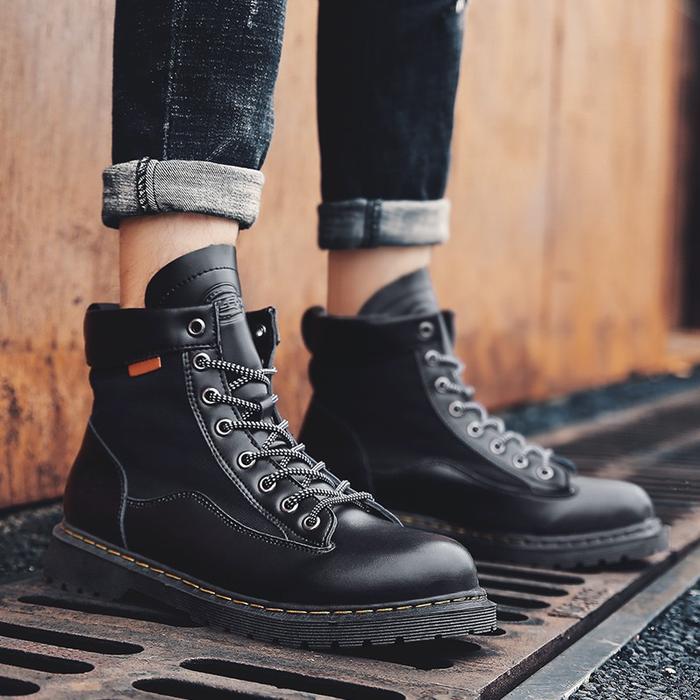 Gambar Sepatu Boots Martin Pria untuk Musim Dingin dari Aghista Official undefined Tokopedia