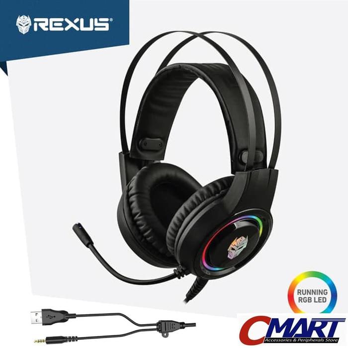 Gambar Gaming Headset Rexus F85 Vonix RGB Gaming Headset - REX-F85 dari CMart Computer Tokopedia undefined Tokopedia