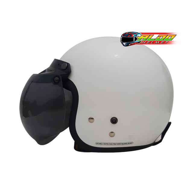 Gambar HELM RETRO CARLOSS WHITE / TERLARIS - M dari aldohelm2 undefined Tokopedia