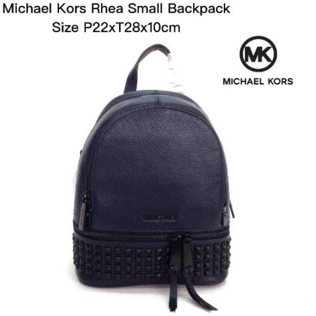 rhea small studded leather backpack