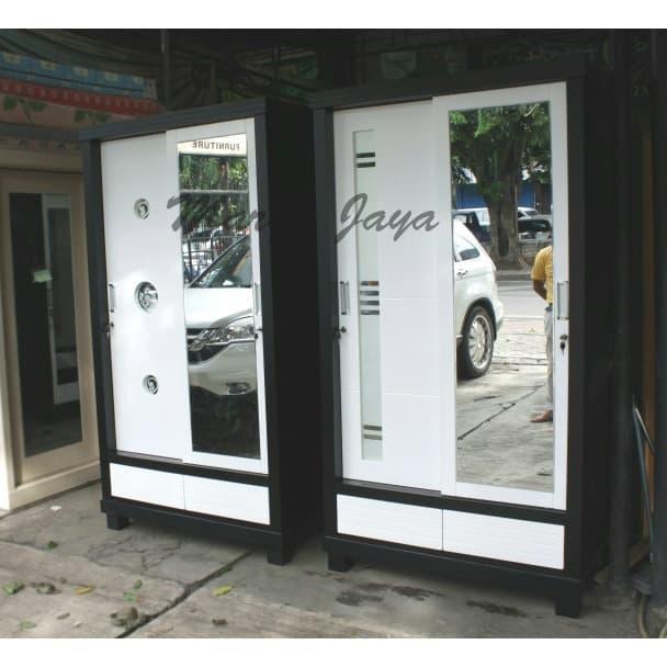 Gambar Lemari pakaian 2 pintu duco new minimalis bahan Kayu Blockteak dari Toko Marga Jaya Furniture_NEW undefined Tokopedia
