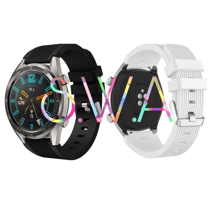 Huawei Watch GT 2e Pro 46mm Strap Silikon Strip Garis Watch Band  Tali Jam Putih
