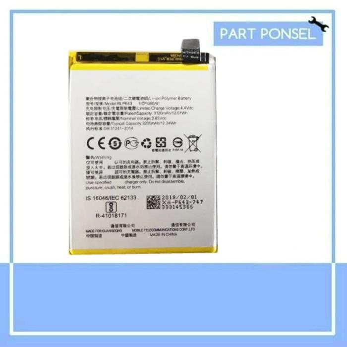 Gambar ORIGINAL 100% Batre Baterai Battery OPPO A3S BLP673 4230mAh GARANSI dari Partponsel undefined Tokopedia