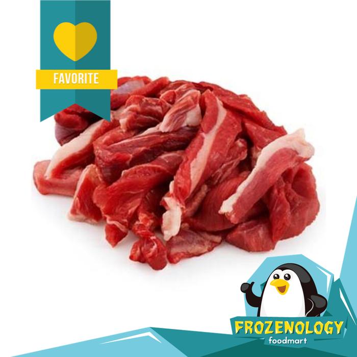 Gambar Trimmings Sliced Beef / Tetelan Daging Sukiyaki Yakiniku Iris Sapi Sop dari frozenology undefined Tokopedia