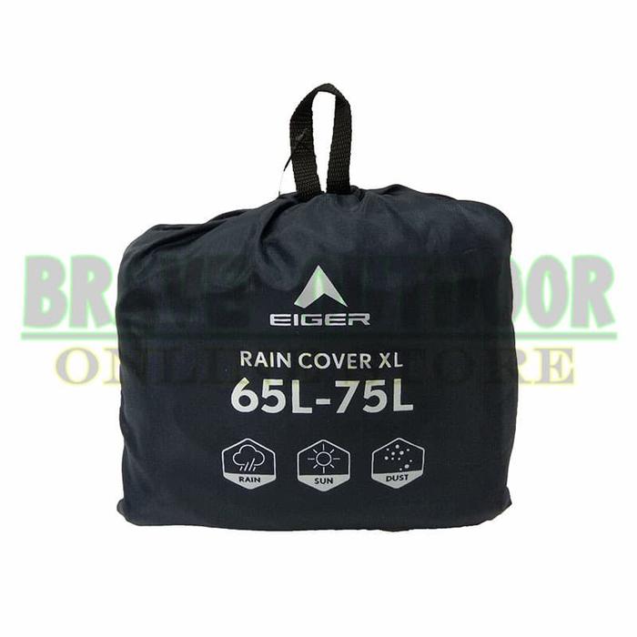 Jual Rain Cover Eiger 910006020 003 Bag Cover 1 1 65l 75l Black Xl Jakarta Pusat Brave Outdoor Tokopedia
