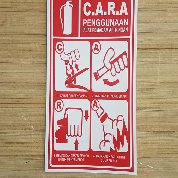 Jual JUAL SIGN LABEL STICKER CARA PENGGUNAAN ALAT PEMADAM API RINGAN ...