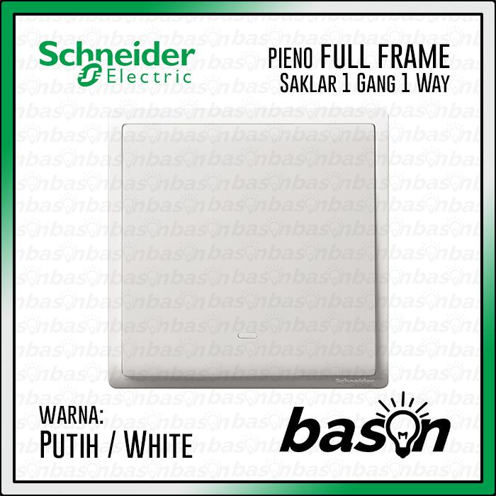 Gambar Schneider PIENO 1 Gang 1 Way - Saklar 1 Tombol 1 Arah - Full Frame - Putih dari Bason undefined Tokopedia
