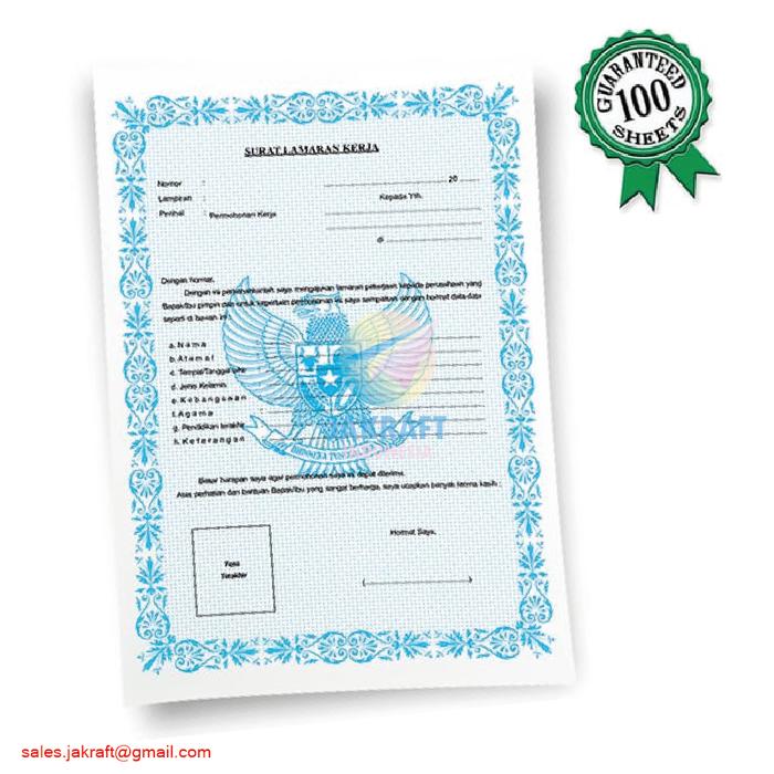 Jual Kertas Blangko Surat Lamaran Kerja Isi 100 Lembar Cv Praktis Jakarta Barat Jakraft Indonesia Tokopedia