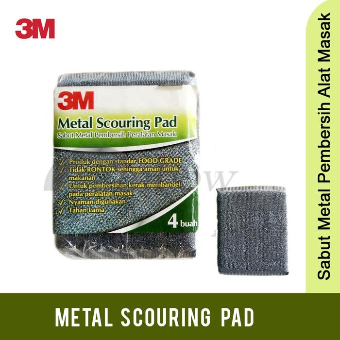 Promo 3M Metal Scouring Pad / Sabut Pencuci Stainless, 4 pc/pack ...