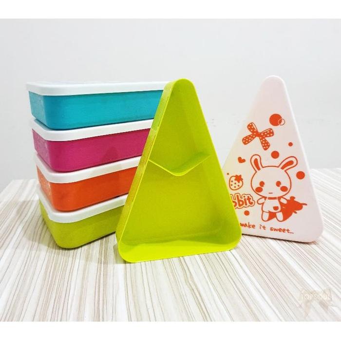 Gambar Kotak Makan SEGITIGA lunch box bentuk pizza sandwich tempat bekal dari TOPSOUL undefined Tokopedia