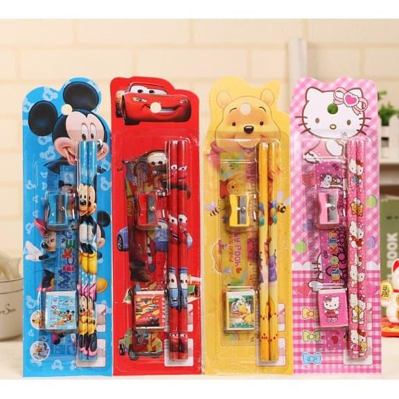 Gambar Mini Stationary Set Set Alat Tulis Sekolah 5 In 1 Karakter Lucu dari ROYAL BABY INDONESIA undefined Tokopedia
