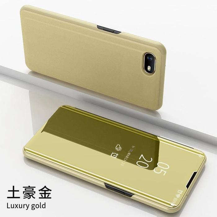 Gambar Oppo A1K Flip Clear View Standing Cover Mirror Case Casing - Rosegold, Oppo A1k dari 17 Agustus Case undefined Tokopedia