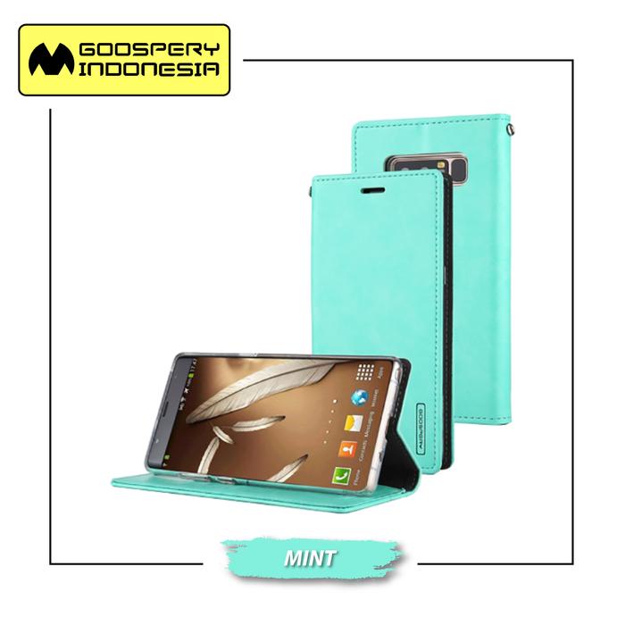 Gambar GOOSPERY Samsung Galaxy S10 Plus G975 Blue Moon Flip Case - Mint dari Goospery Indonesia undefined Tokopedia