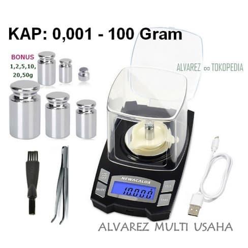 Gambar TIMBANGAN ANALITIK DIGITAL 0,001 - 100 GRAM USB CHARGE KOMPLIT SET dari Alvarez Multi Usaha undefined Tokopedia