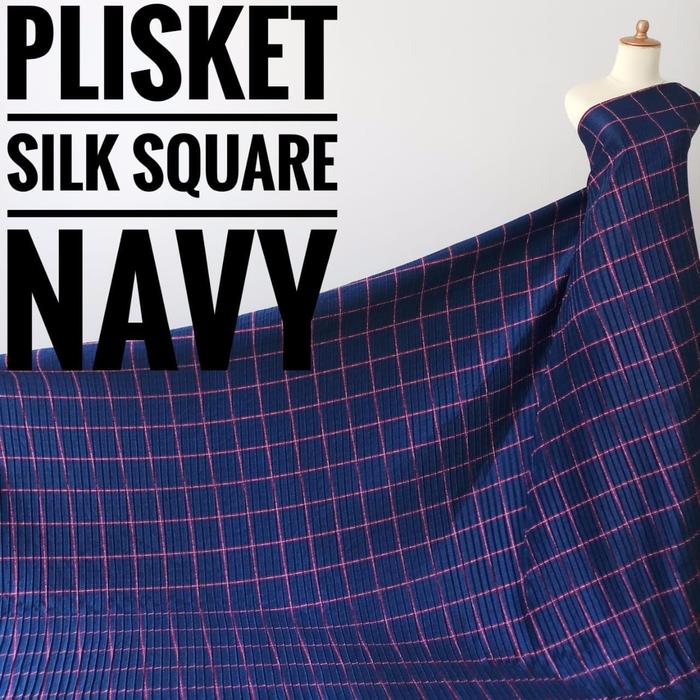 Jual Kain Plisket Silk Square Navy Kota Surabaya Kaingamis Tokopedia