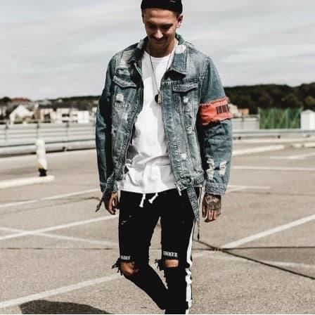 men's style denim jacket