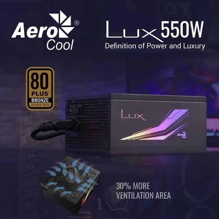 Jual Aerocool Lux Rgb 550w 80 Plus Bronze Rgb Power Supply Unit Jakarta Utara Lezz Computech Tokopedia