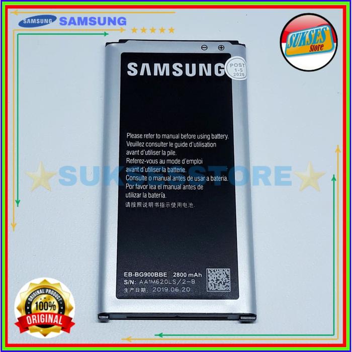 original 100% baterai batre battery samsung galaxy s5 EB-BG900BBC di  Suksesstore Tokopedia
