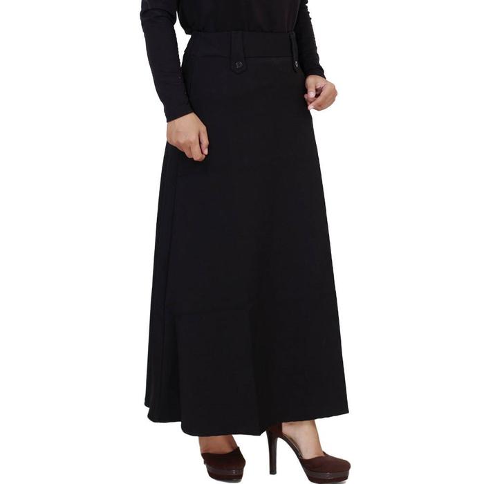 Gambar Rok Kerja Wanita Muslimah Bahan Polyporto Grosir Murah - SH08 - Hitam dari Tanah Abang Kita undefined Tokopedia