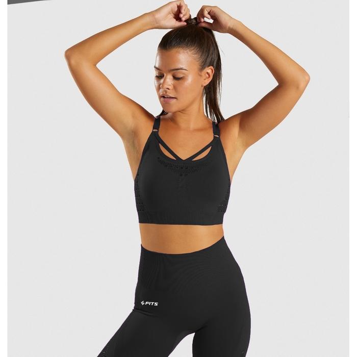 Gambar SFIDN FITS Cloudlace Sport Bra / Sports Bra / Gym / Yoga / Pilates - Hitam, S dari SFIDN FITS Shop undefined Tokopedia