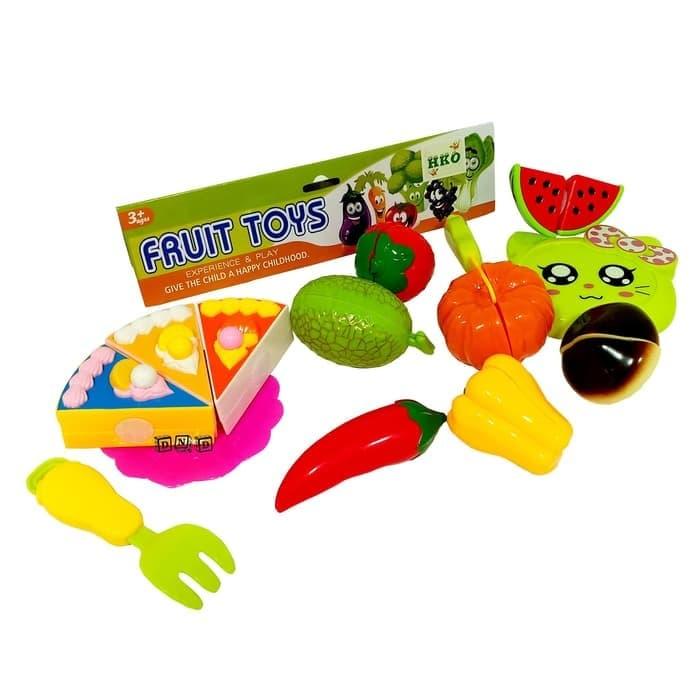 Gambar Mainan Edukasi Anak Fruit Toys Cutting Game Buah Kue Potong Isi 8 5023 dari Danzel Corner undefined Tokopedia